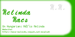 melinda macs business card
